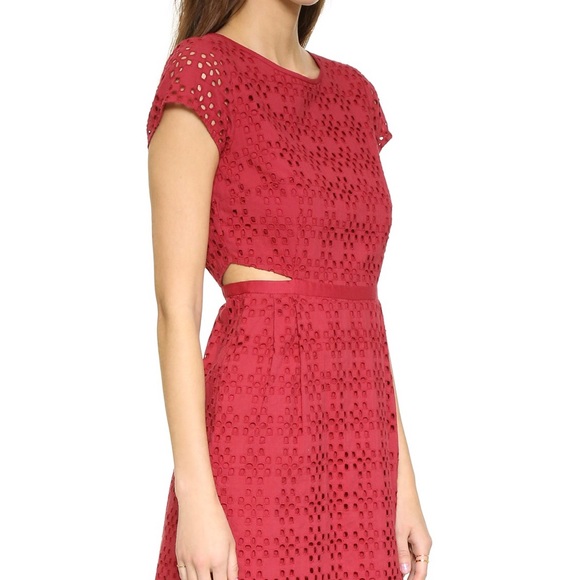 madewell red eyelet dress